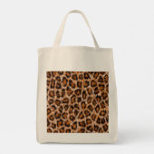 Leopard Jaguar Cat Brown bontpatroon-24609 Tote Bag (Achterkant)