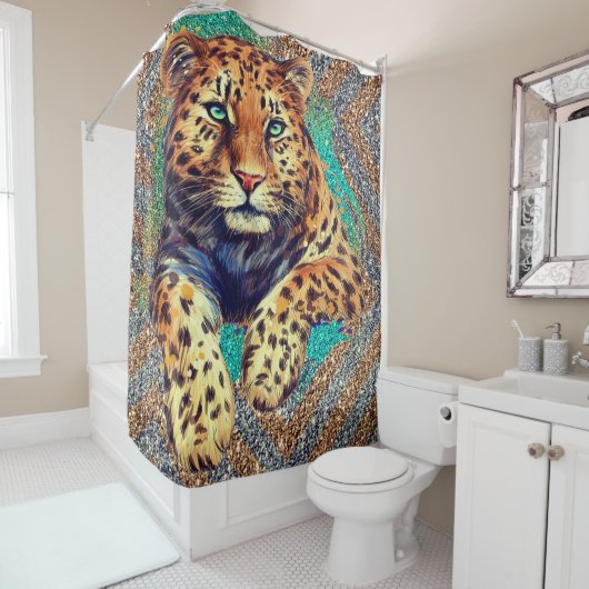 Leopard - Jaguar Shower Curtain Douchegordijn (In situ)