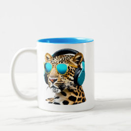 Leopard Jammin' Tweekleurige Koffiemok
