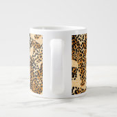 Leopard Jumbo-Mok afdrukken Grote Koffiekop (Achterkant)