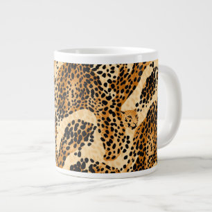 Leopard Jumbo-Mok afdrukken Grote Koffiekop
