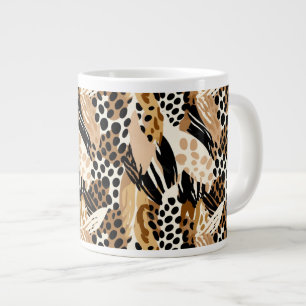 Leopard Jumbo-Mok afdrukken Grote Koffiekop