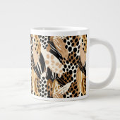 Leopard Jumbo-Mok afdrukken Grote Koffiekop (Rechts)