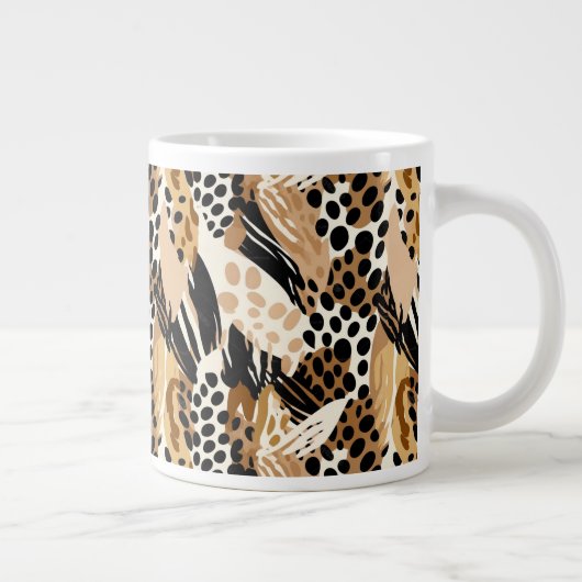 Leopard Jumbo-Mok afdrukken Grote Koffiekop (Rechts)