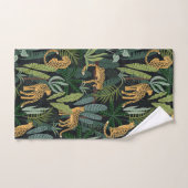 Leopard Jungle Forest Illustration Seamless Bad Handdoek (Handdoek)