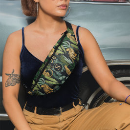 Leopard Jungle Forest Illustration Seamless Custom Heuptasje