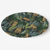 Leopard Jungle Forest Illustration Seamless Custom Papieren Bordje (Gekanteld)