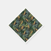 Leopard Jungle Forest Illustration Seamless Custom Servet (Hoek)