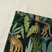 Leopard Jungle Forest Illustration Seamless Custom Strandlaken (In situ)