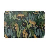 Leopard Jungle Forest Illustration Seamless Patter Badmat (Voorkant)