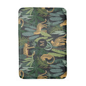 Leopard Jungle Forest Illustration Seamless Patter Badmat (Voorkant Verticaal)