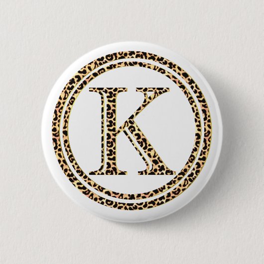 Leopard K Ronde Button 5,7 Cm (Voorkant)