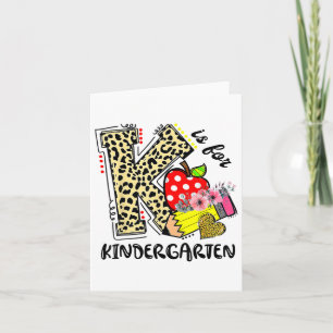 Leopard K staat voor Kindergarten Student Teacher Kaart