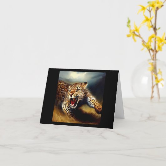 Leopard Kaart (Gele Bloem)