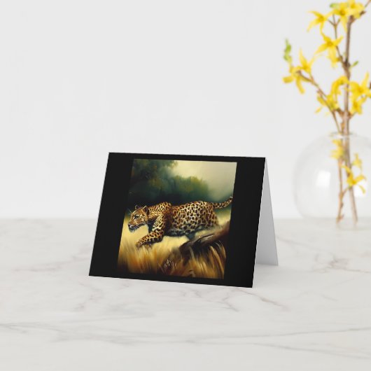 Leopard Kaart (Gele Bloem)