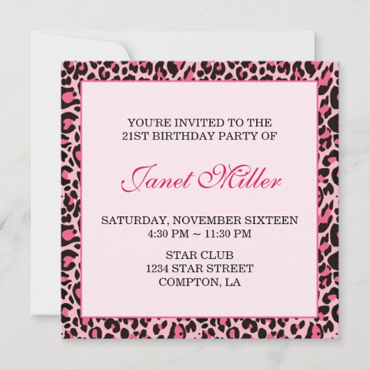 Leopard Kaart (Voorkant)