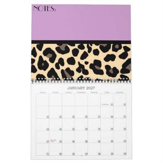 Leopard Kalender (Jan 2027)