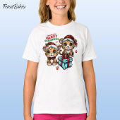 Leopard Kat Meowy Little Merry Christmas 🐾🐆🐈 T-shirt