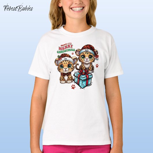 Leopard Kat Meowy Little Merry Christmas 🐾🐆🐈 T-shirt