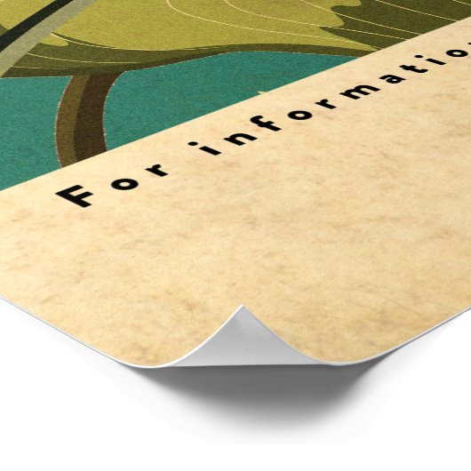 Leopard Kenya Travel Poster (Hoek)