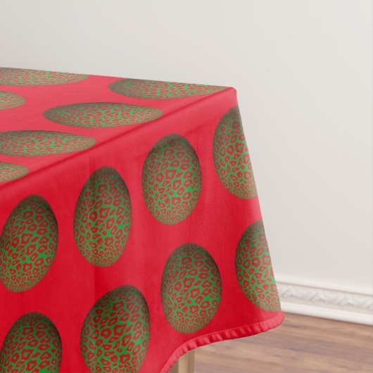 Leopard-kerstballen Tafelkleed (Voorbeeld)