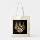 Leopard kerstbomen Cheetah Animal Print Holid Tote Bag (Achterkant)