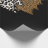 leopard kerstbomen cheetah cadeau voor kunstdrukke cadeaupapier (Hoek)