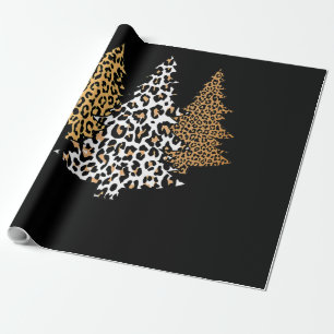 leopard kerstbomen cheetah cadeau voor kunstdrukke cadeaupapier