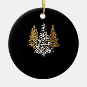 leopard kerstbomen cheetah cadeau voor kunstdrukke keramisch ornament