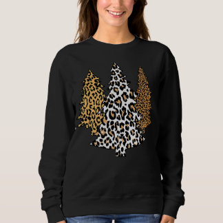 leopard kerstbomen cheetah cadeau voor kunstdrukke trui