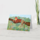 Leopard-kerstkaart Kaart (Voorkant)