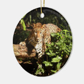 Leopard Kerstversiering Keramisch Ornament (Links)
