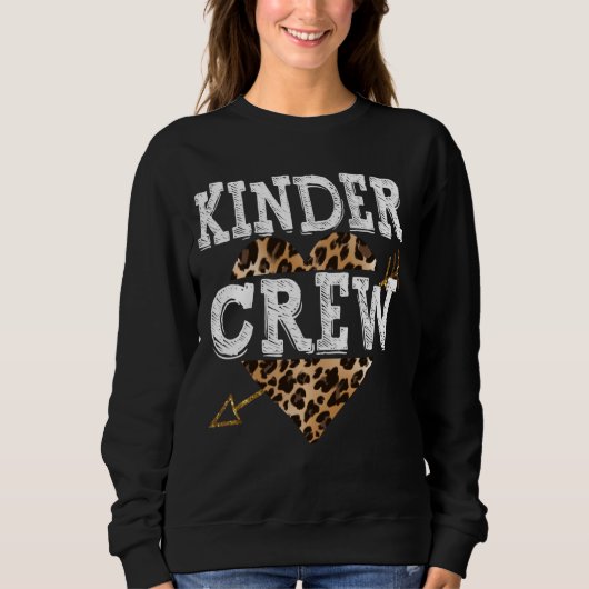 Leopard Kinder Crew Kindergarten Onderwijser 1 dag Trui (Voorkant)