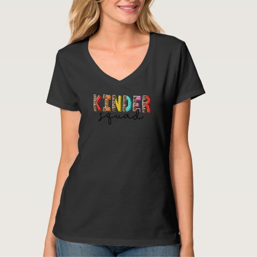 Leopard Kinder Squad Laatste dag van school leraar T-shirt (Voorkant)