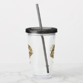 Leopard Kiss - gepersonaliseerd Acryl Drinkbeker (Links)