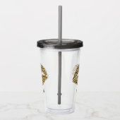 Leopard Kiss - gepersonaliseerd Acryl Drinkbeker (Rechts)
