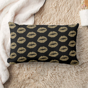 Leopard Kiss - Leopard Print Lips Pattern Kussen