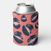 Leopard Kiss: Lippenstift Mode Print Blikjeskoeler (Blikje Achterkant)