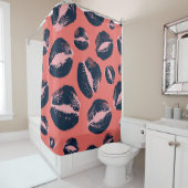 Leopard Kiss: Lippenstift Mode Print Douchegordijn (In situ)