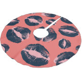 Leopard Kiss: Lippenstift Mode Print Kerstboom Rok (Gekanteld)