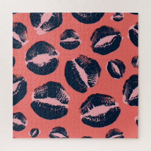 Leopard Kiss: Lippenstift Mode Print Legpuzzel