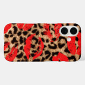 Leopard Kiss lipstick kusjes Case-Mate iPhone Case (Achterkant (horizontaal))