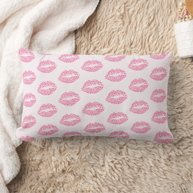 Leopard Kiss - Roze lak printplaat Patroon Kussen (Deken)