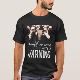 Leopard Koe Skull had met een waarschuwing moeten T-shirt
