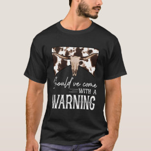 Leopard Koe Skull had met een waarschuwing moeten  T-shirt