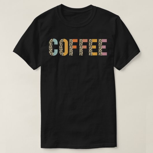 Leopard Koffieliefhebber Cafeïne Verslaving Espres T-shirt (Design voorkant)