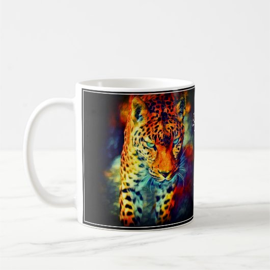 Leopard Koffiemok (Links)