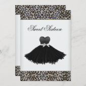 Leopard kroonluchter Sweet Sixteen verjaardagsfees Kaart (Voorkant / Achterkant)