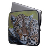 Leopard-laptop-Hoesje Laptop Sleeve (Voorkant Links)
