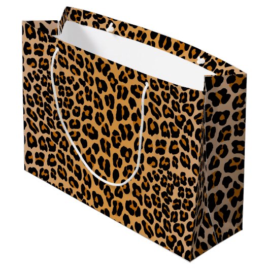 Leopard Large Cadeautasje (Achterkant Gekanteld)